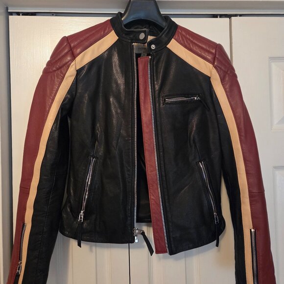 Vintage Wilsons Women's Moto Leather Biker Jacket - XS - Picture 1 of 5